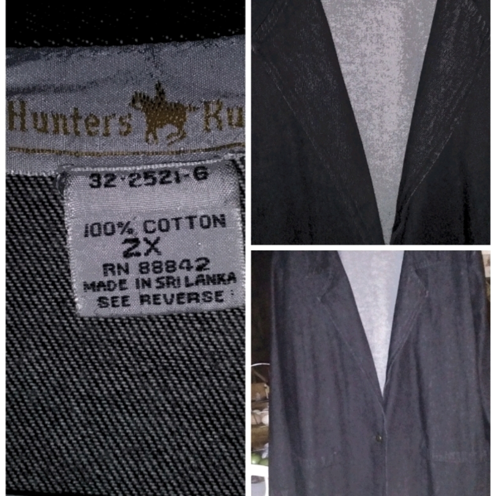Black jean womens light jacket with front pockets